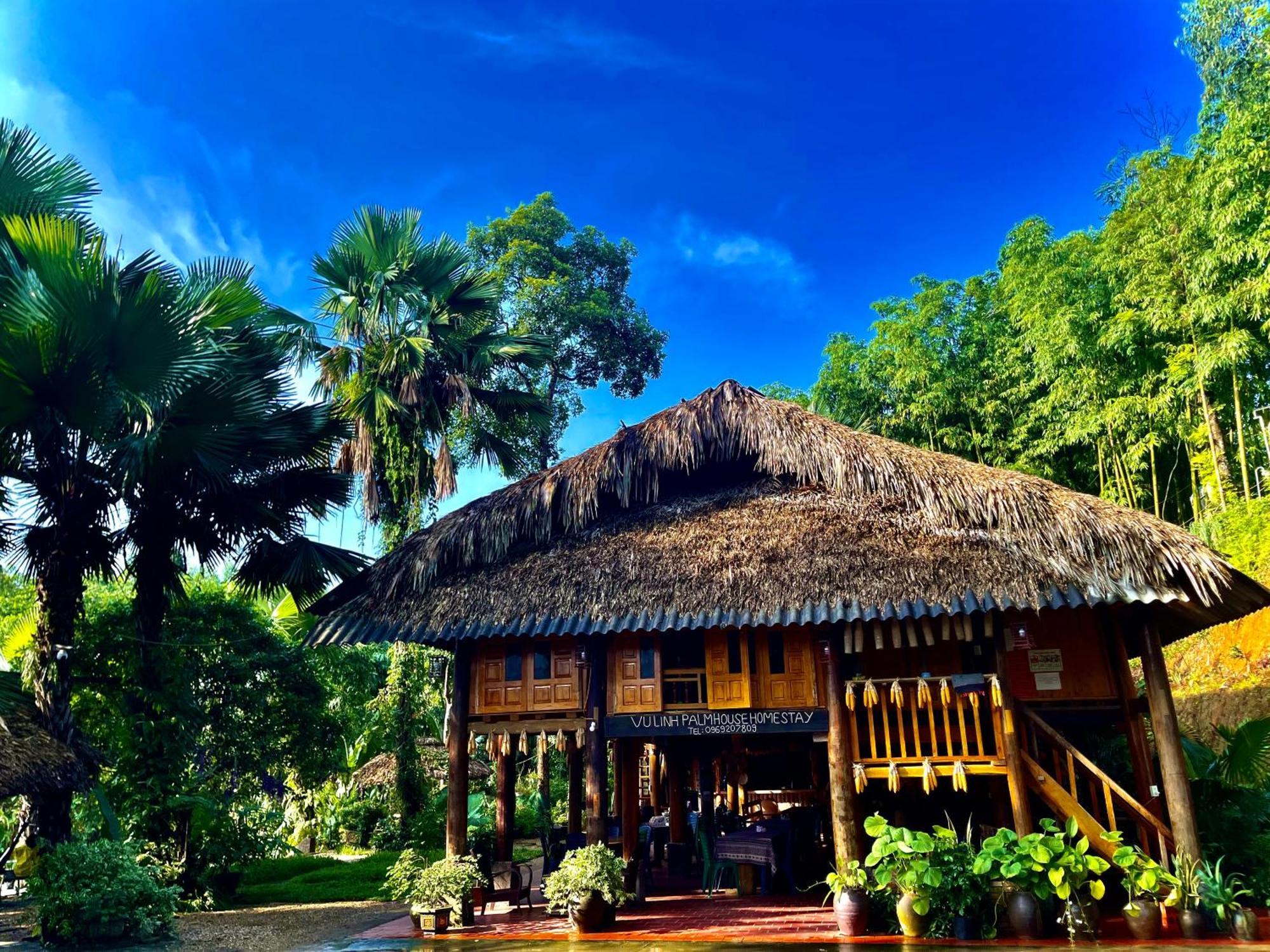 Vu Linh Palm House Homestay - Bungalow Yen Bai المظهر الخارجي الصورة