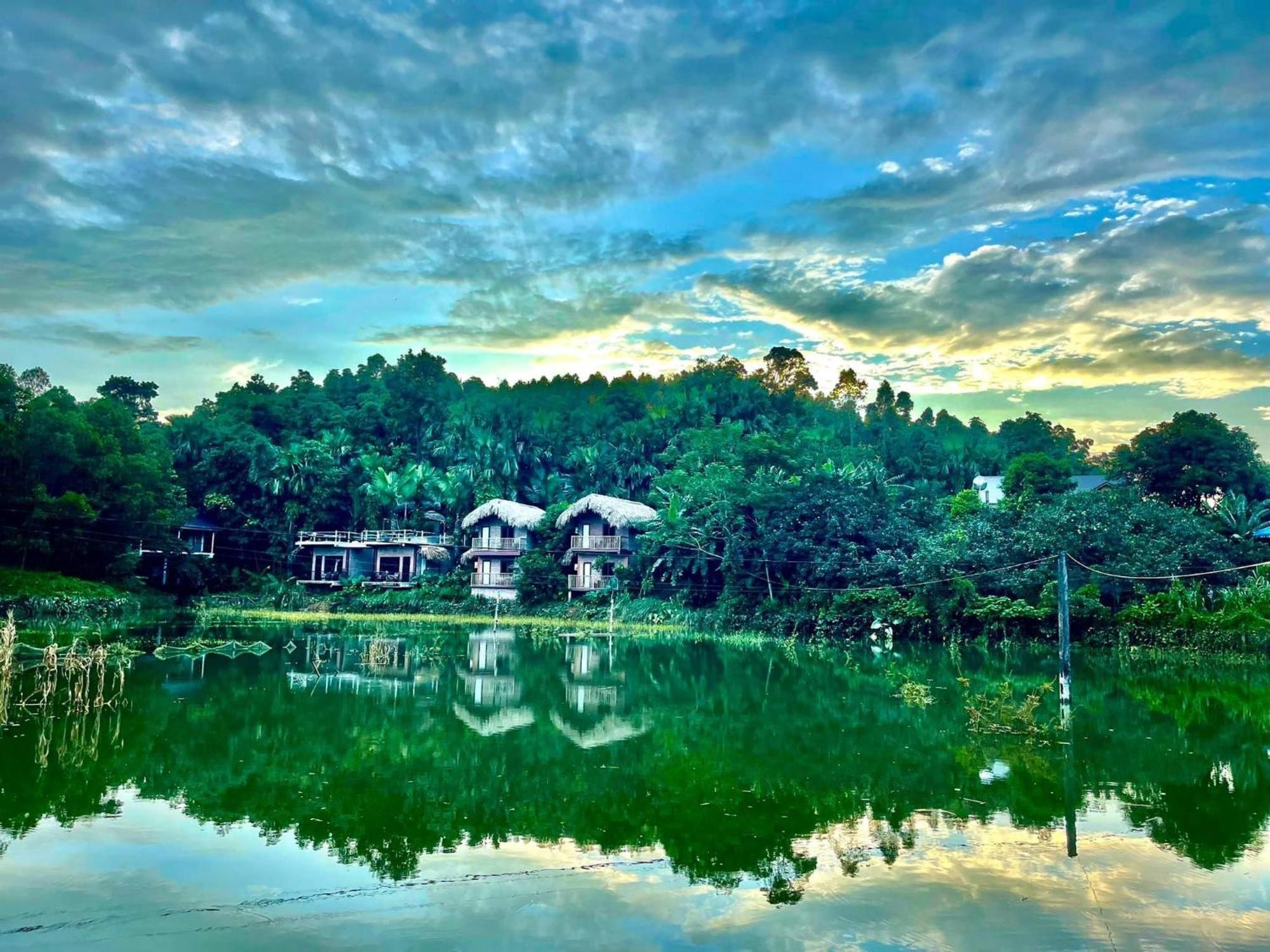 Vu Linh Palm House Homestay - Bungalow Yen Bai المظهر الخارجي الصورة