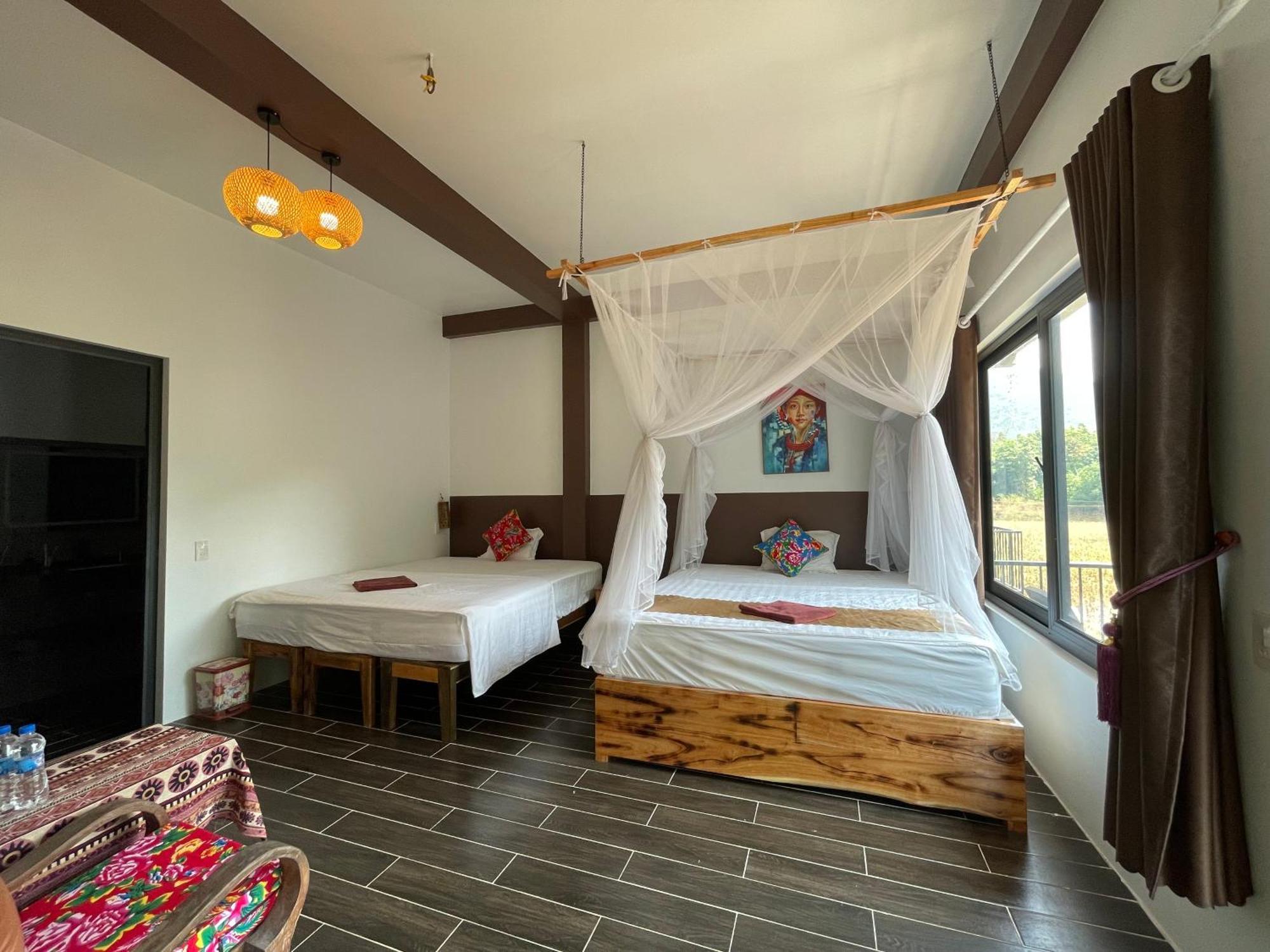 Vu Linh Palm House Homestay - Bungalow Yen Bai المظهر الخارجي الصورة