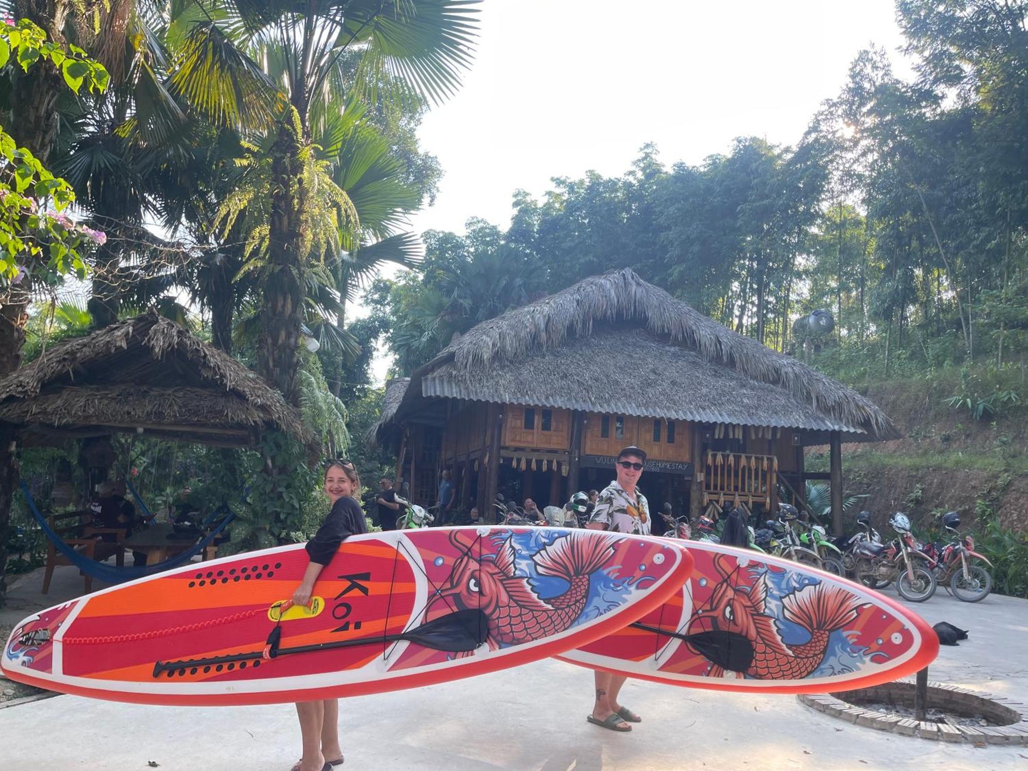 Vu Linh Palm House Homestay - Bungalow Yen Bai المظهر الخارجي الصورة