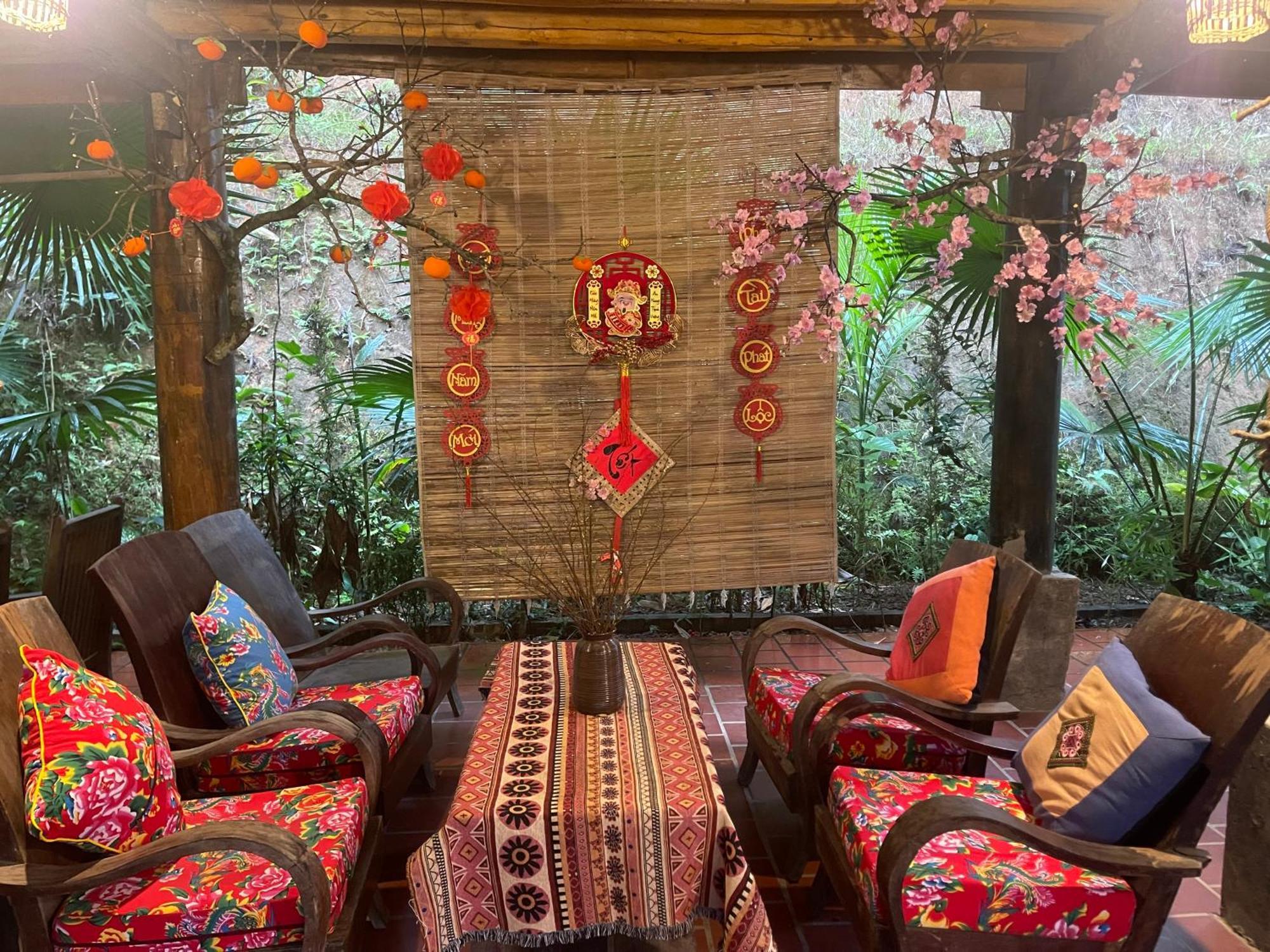 Vu Linh Palm House Homestay - Bungalow Yen Bai المظهر الخارجي الصورة
