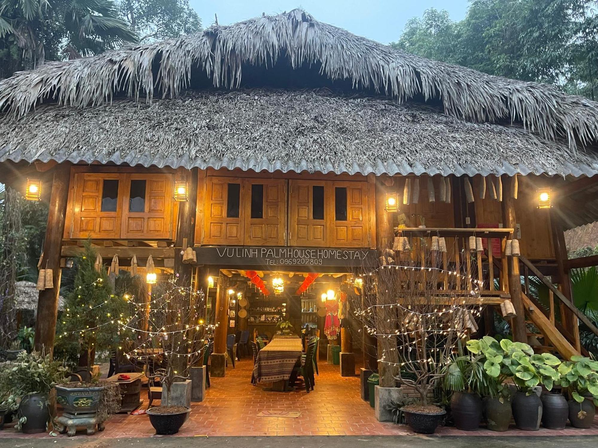 Vu Linh Palm House Homestay - Bungalow Yen Bai المظهر الخارجي الصورة